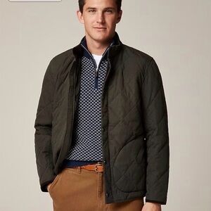 J. Crew Sussex Quilted Jacket with Primaloft in Dark Olive